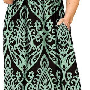 Plus Size Dresses for Curvy Women Summer Casual Beach Long Maxi Dress with Pocke